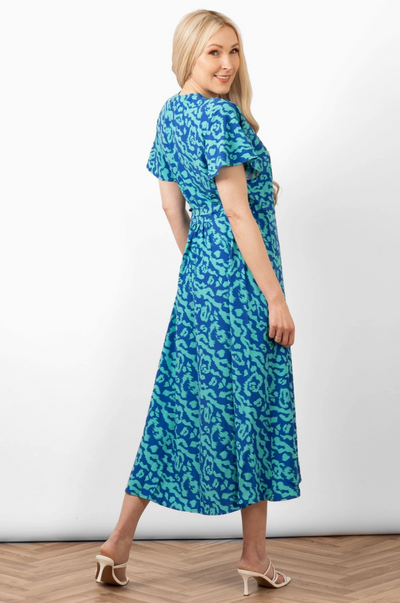 Addie Short Sleeve Midi Wrap Dress