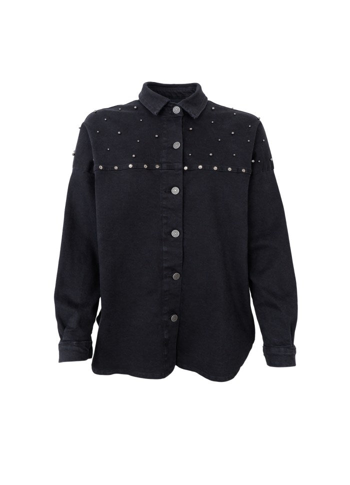 Nessa Studded Denim Shacket