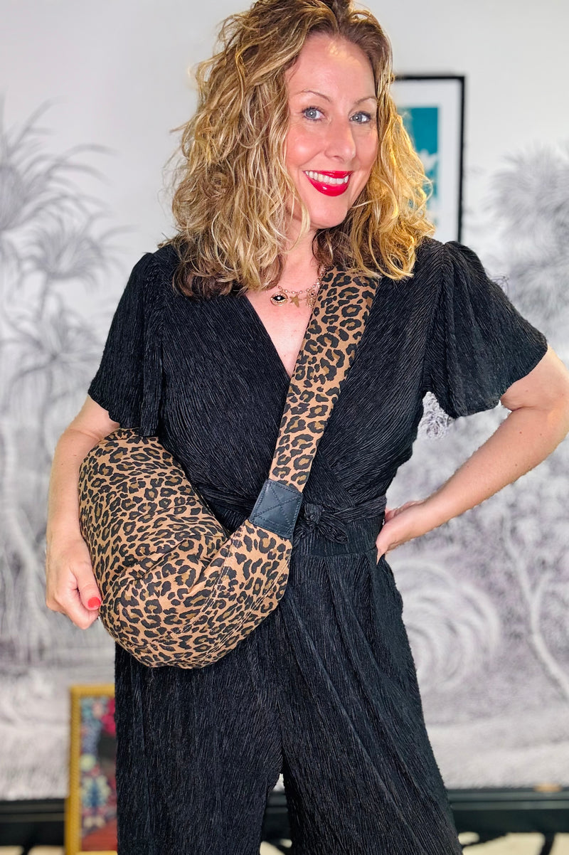 Large Leopard Sling Bag