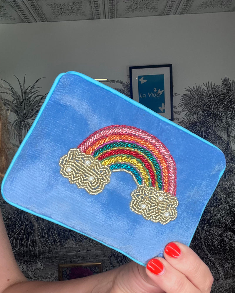 Sparkle Rainbow Small Velvet Purse