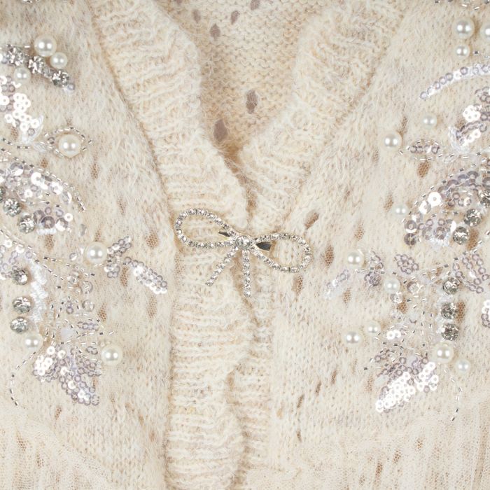 Eloise Embellished & Tulle Statement Cardigan