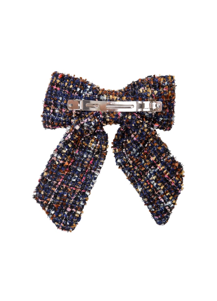 Bliss Tweed Bow Barrette