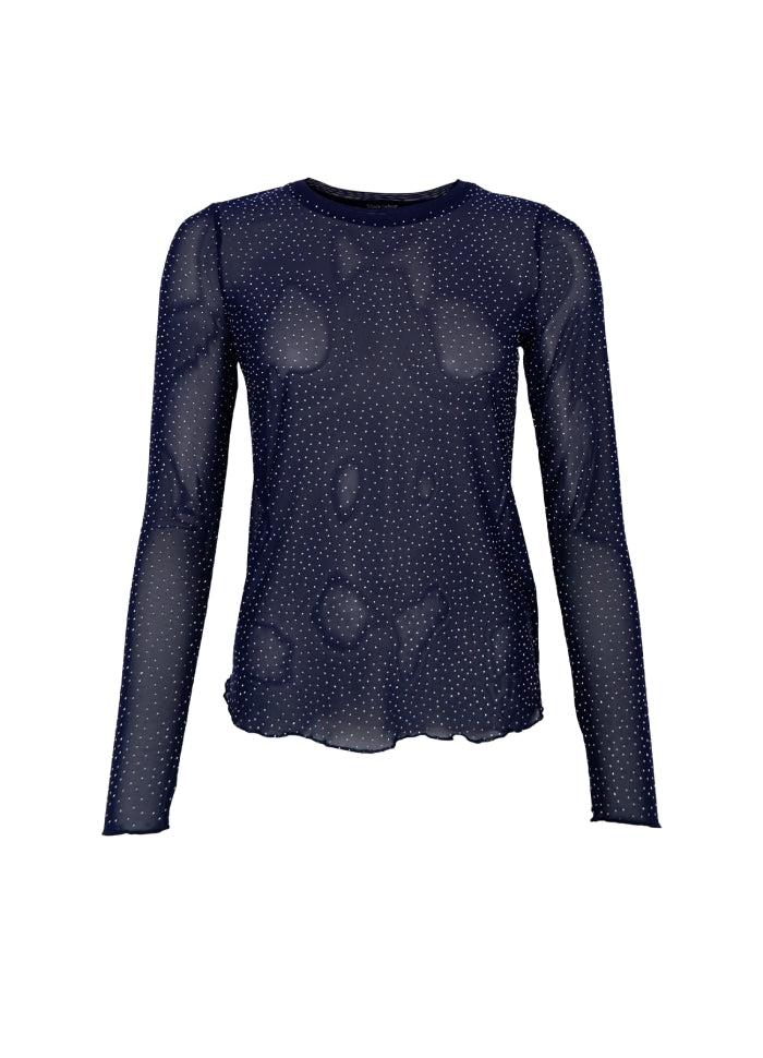 Alexis Mesh Top with Sparkle Stones