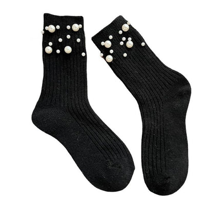 Pearl Embellished Socks