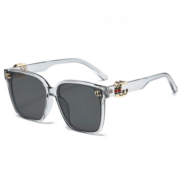 Large Square Frame Sunglasses with Initial Detail