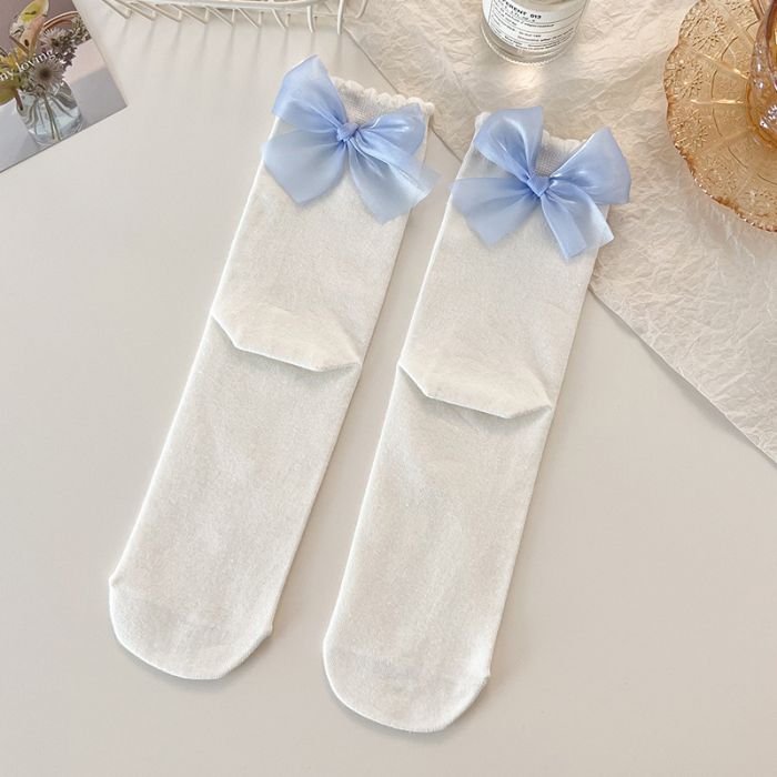 Organza Bow Socks