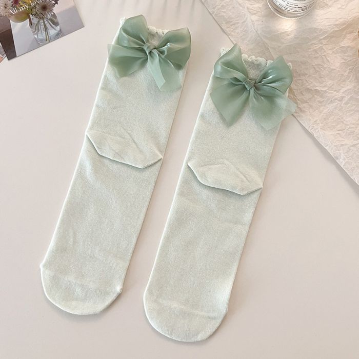 Organza Bow Socks