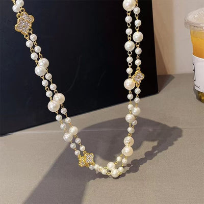 Pearl & Petal Long Necklace