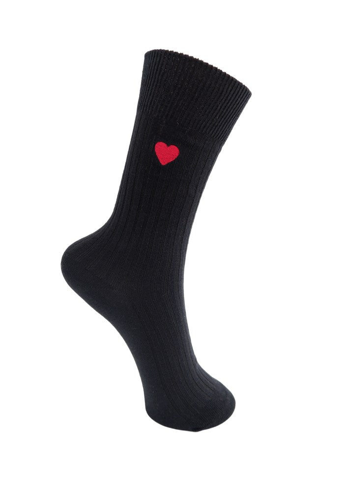 Anisha Embroidered Heart Socks