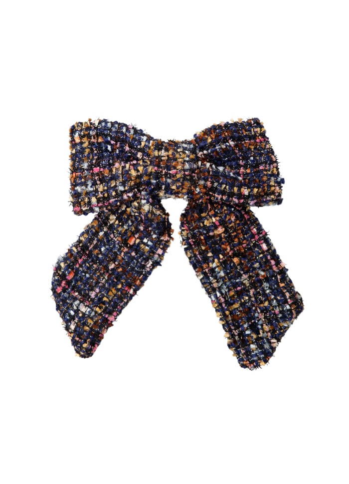 Bliss Tweed Bow Barrette